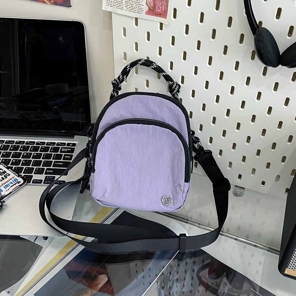 Crossbody bag new lightweight waterproof nylon shoulder bag male and female student bag handbag mobile phone small satchel