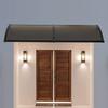 200x60cm Transparent Arch Door Canopy with Integrated Drainage Channel, Modern Style Aluminum Alloy Outdoor Front Door Awning