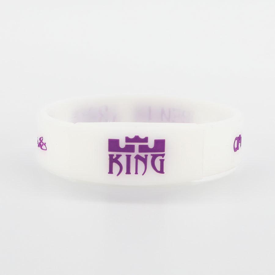 NBA Luminous Silicone Bracelet: Curry, Durant, James, Irving Edition, 20cm Snap Closure.