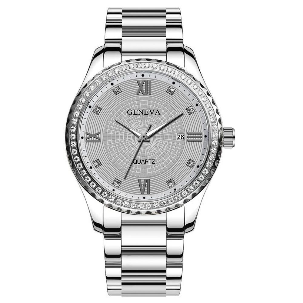 Роскошные мужские кварцевые часы из нержавеющей стали с циферблатом чёрный/золотой — фото 5