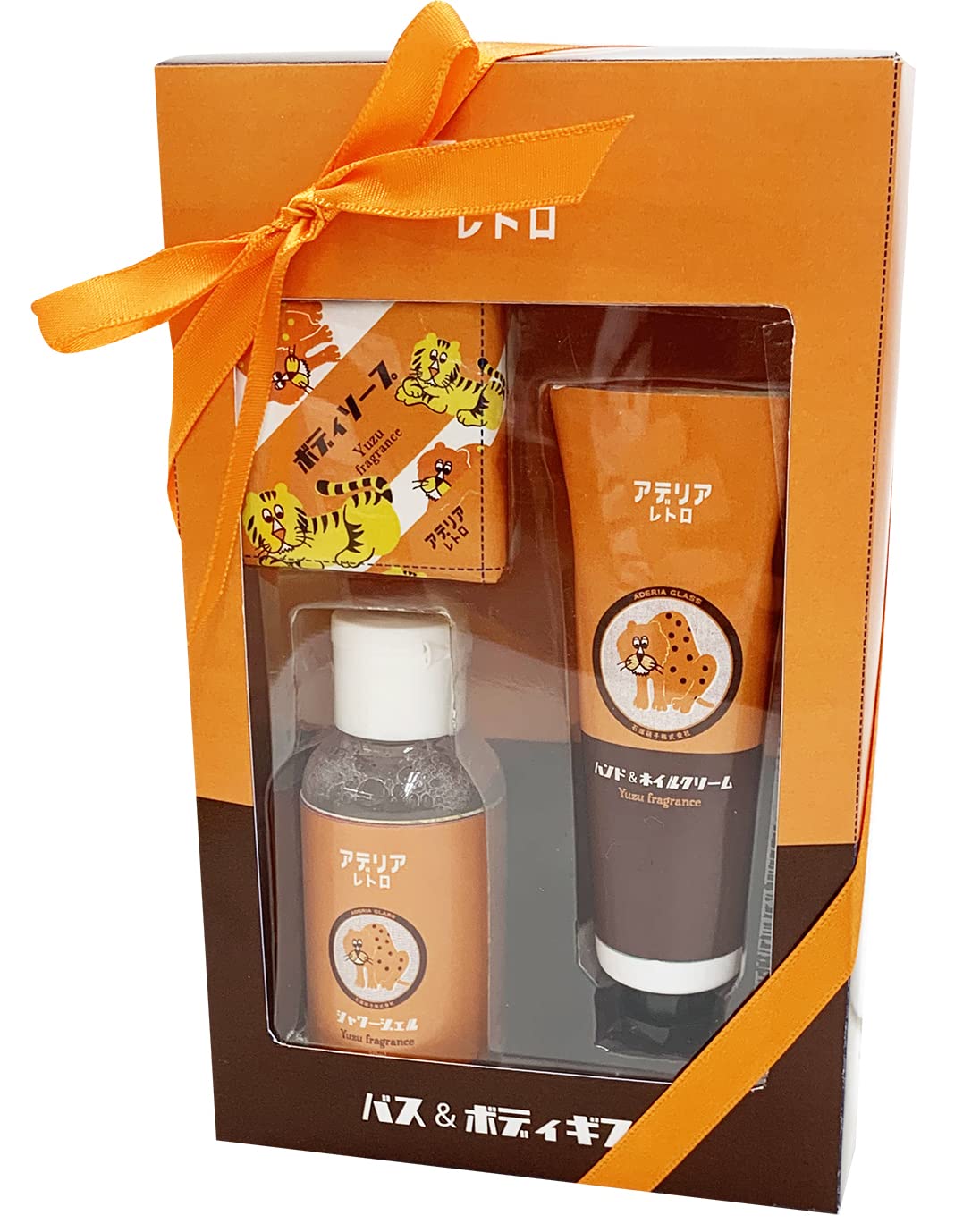 Подарочный набор для ухода за телом Honyarado Zoomate (BTG31674) - Крем для рук, Гель для душа, Мыло, Подарочная упаковка, Ретро эпохи Сёва, Ностальгический