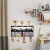 Wall Mounted Rack with Hooks for Displaying Awards, Medals and Patches