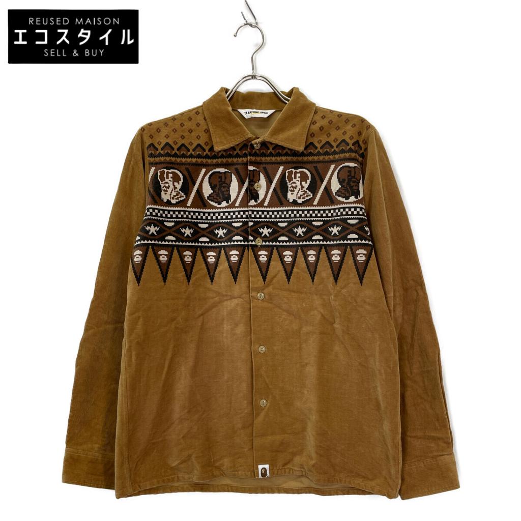 A Bathing Ape Brown Cotton Corduroy Jacket Jacket M BrownUsed