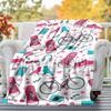1pc shoes bike Outdoor Flannel Blanket Soft Warm All-Season Throw for Sofa Bed Car Camping Office, Cozy Gift Idea1233S