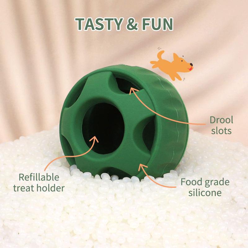 Cross-border Hot-selling Foreign Trade for Dog Slow Feeder Teething Food Leakage Licking Toy Ball Tray Grinding Tool