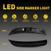 For Chrysler 300 2015- White LED Rear Side Marker Lights Lamps Smoked Lens A