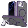 For iPhone 16e Case Compatible with MagSafe Lens Kickstand PC+TPU Matte Phone Cover