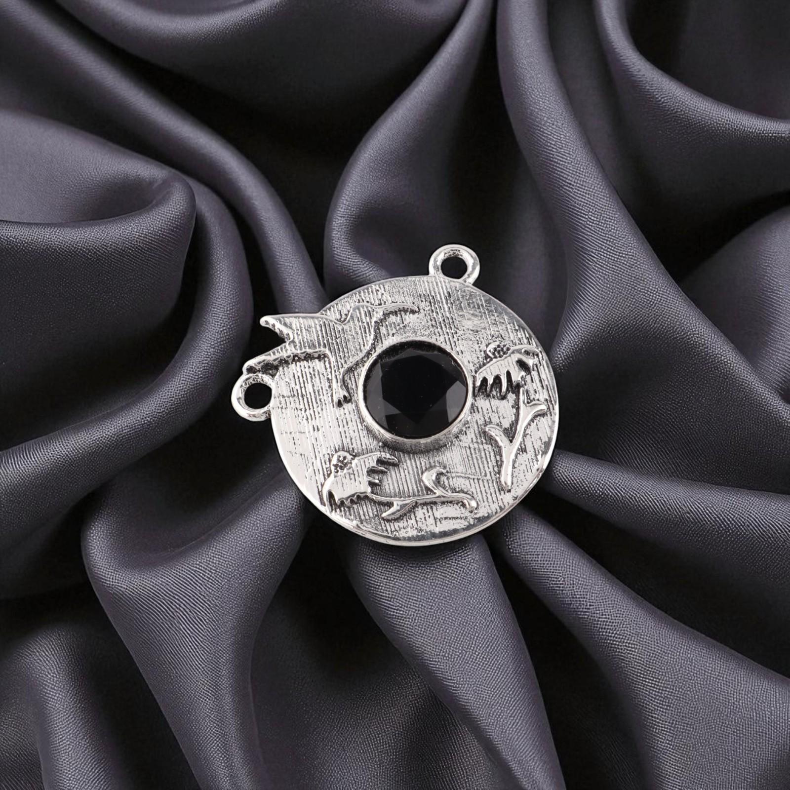 

Драгоценный камень Черный Оникс 925 Стерлинговое серебро Ювелирные изделия Ручной работы Женский кулон 0,92 CP-34-21