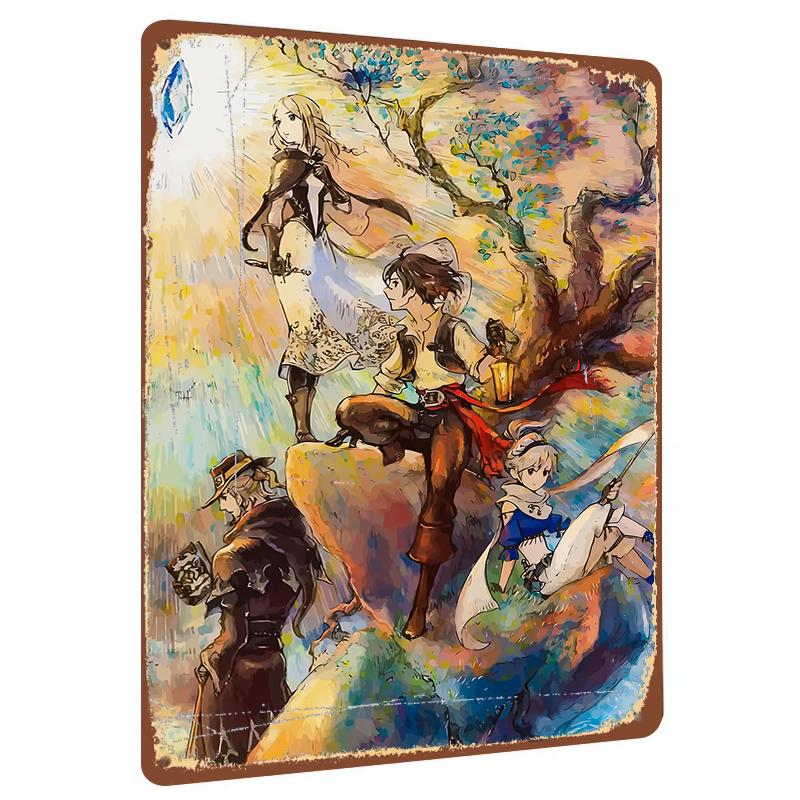 

Fantasy Adventure Team Retro Metal Wall Art Decorative Painting for Living Room Study Game Theme Hanging Decoration 20x30cm（7.8x11.8inch）