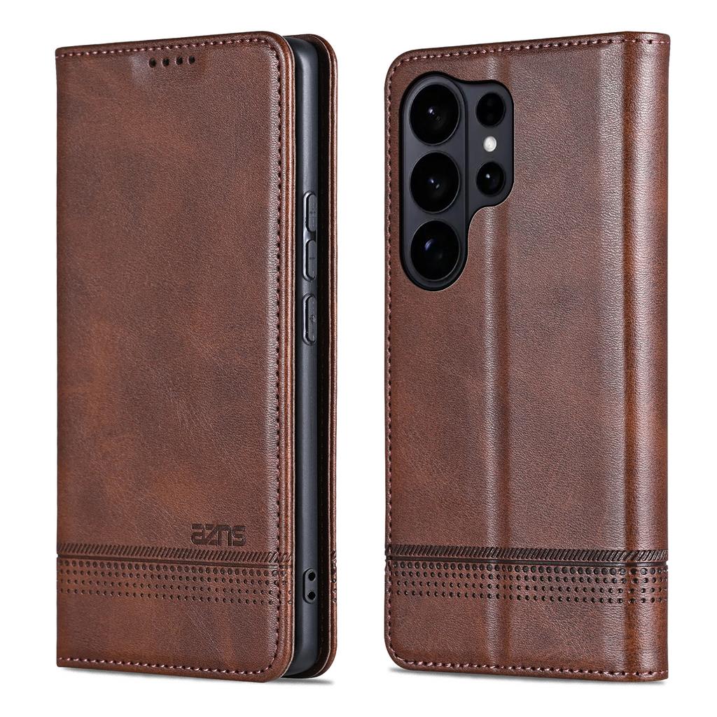 Magnetic Cow Pattern Cards Solt Leather Wallet Phone Case For Samsung S26 Ultra S25 Plus S24 S23 A06 A17 A07 Bag Flip Book Cover