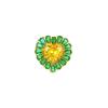 Type Magnetic Buckle With Diamonds, Two-Color Yellow-Green Brooch, High-End Sense, Niche Simplicity, No Damage To Clothes, No Holes, Small Brooch