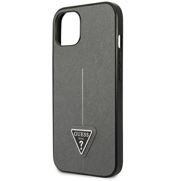 Guess Guhcp14Spsatlg Iphone 14 / 15 / 13 6.1 Srebrny/Silver Hardcase Saffianotriangle Logo