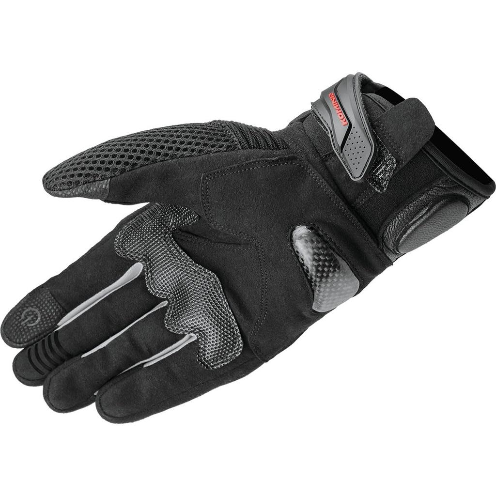 Motorcycle Gloves Protect Leather Mesh Gloves M 1232 Suitable for and Autumn Mesh Material Carbon Protector [Komine] Black/Silver GK-234 Spring,