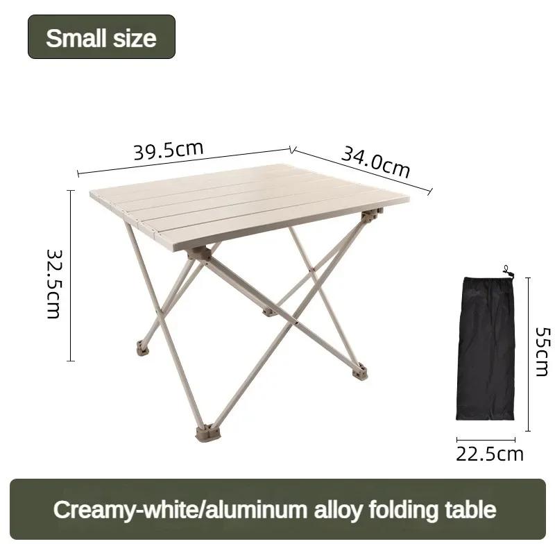 2026 NEW Ultra Light Portable Folding Table Black Camping Table High Strength Aluminum Alloy Garden Party Picnic Barbecue Table