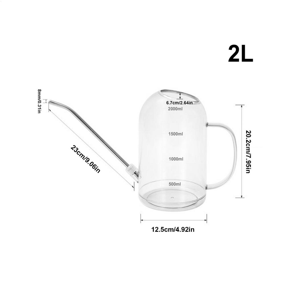 Long Spout Watering Can 2L Plant Watering Can for Precision Pouring Potted Plants Houseplants Garden Patio Balcony Gardening