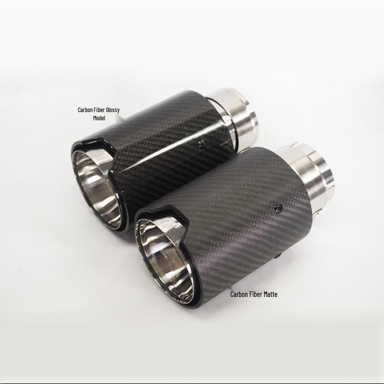 Carbon Fiber M Logo Exhaust Tailpipe Decoration for BMW 1-6 Series
