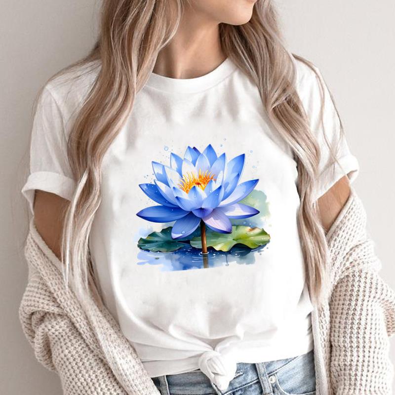 (Mărimea asiatică) floare dulce drăguț anii 90 T Grafic Feminin Haine Femei Top Gât Rotund Tricou Modă Imprimeu Casual Mânecă Scurtă Tricouri