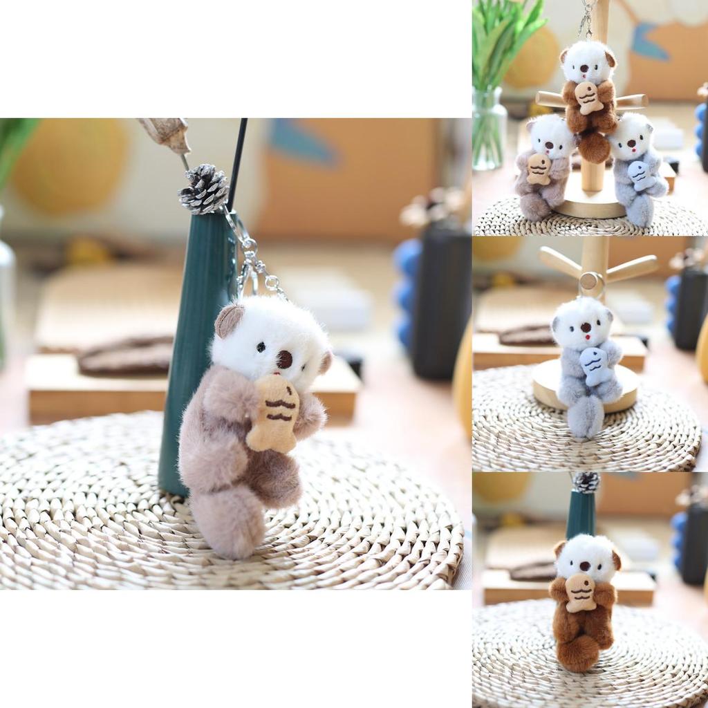 Adorable Otter Plush Keychain Soft And Huggable Short Plush Material