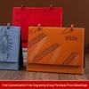 2026 Year of the Horse Leather Desk Calendar: Customizable High-End Planner & Desktop Ornament