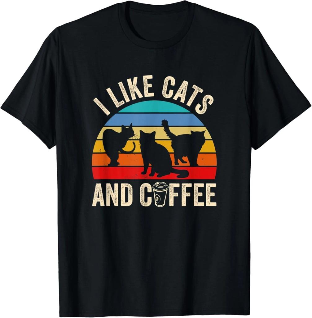 I Like Cats and Coffee Caffeine Cat Gift Unisex T-Shirt