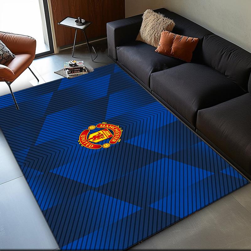 1PC rug Football Manchester Crest Carpet, Chair Rug,Area Rug for Office Bedroom living rooms bedroom, Doormat decor Christmas fan gifts