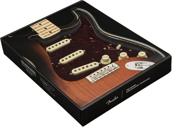 Pre-Wired Strat Pickguard, Tex-Mex SSS, Tortoise Shell 11-Hole