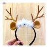 Chic Christmas Plush Reindeer Antler Hair Band - Sweet & Simple Style for Girls