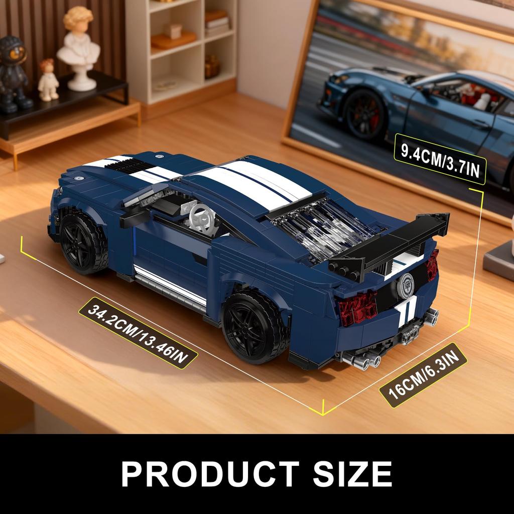 Mould King 10208 Tech Sports Car Building Block Kit, 1556 Parts Clamp Blocks Classic Muscle Car Model, Adults and Teens 14+, Gift Idea Collector's Kit