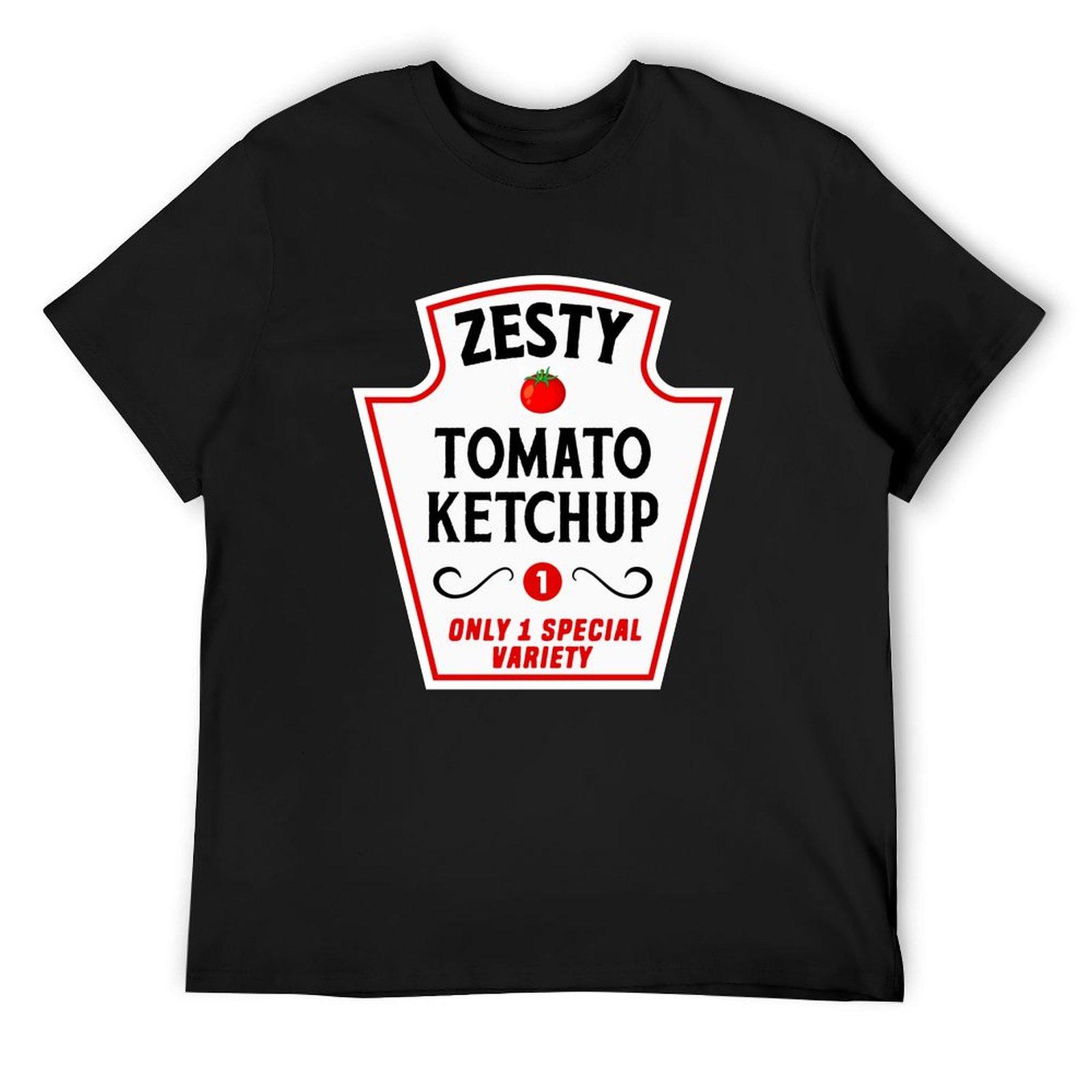 

Zesty Tomato Ketchup T-Shirt graphics cotton graphic tees oversized t shirts for men 4XL