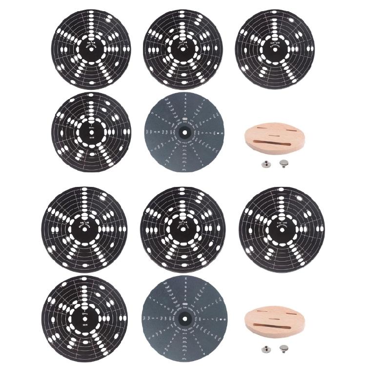 Multifuntional Guitar Scale Reference Tool Guitar Scale Wheel Circle of Fifths Wheel Aluminum Alloy Texture Music Tool