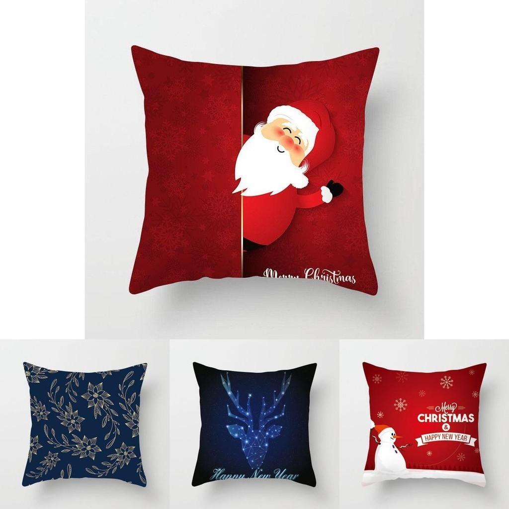 Cozy Christmas Cushion Cover In Soft Peach Skin Velvet For Festive Home Decor