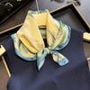 Luxury 100% Mulberry Silk Scarf Women Print Bandana Shawl Lady Neckerchief Handkerchief Female Decorative Wrap 53cm