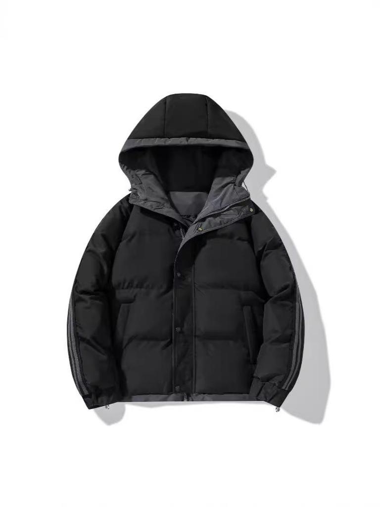 Men's Thickened Warm Hooded Winter Cotton Jacket - Trendy, Loose-Fit Coat