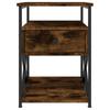 Nightstand Smoked Oak 40x42x55 Cm Engineered Wood