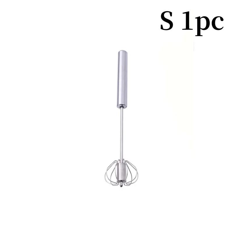 

Semi Automatic Egg Beater Kitchen Gadgets Egg Tools Stainless Steel Manual Hand Whisk Mixer Self-Turning Cream Utensils