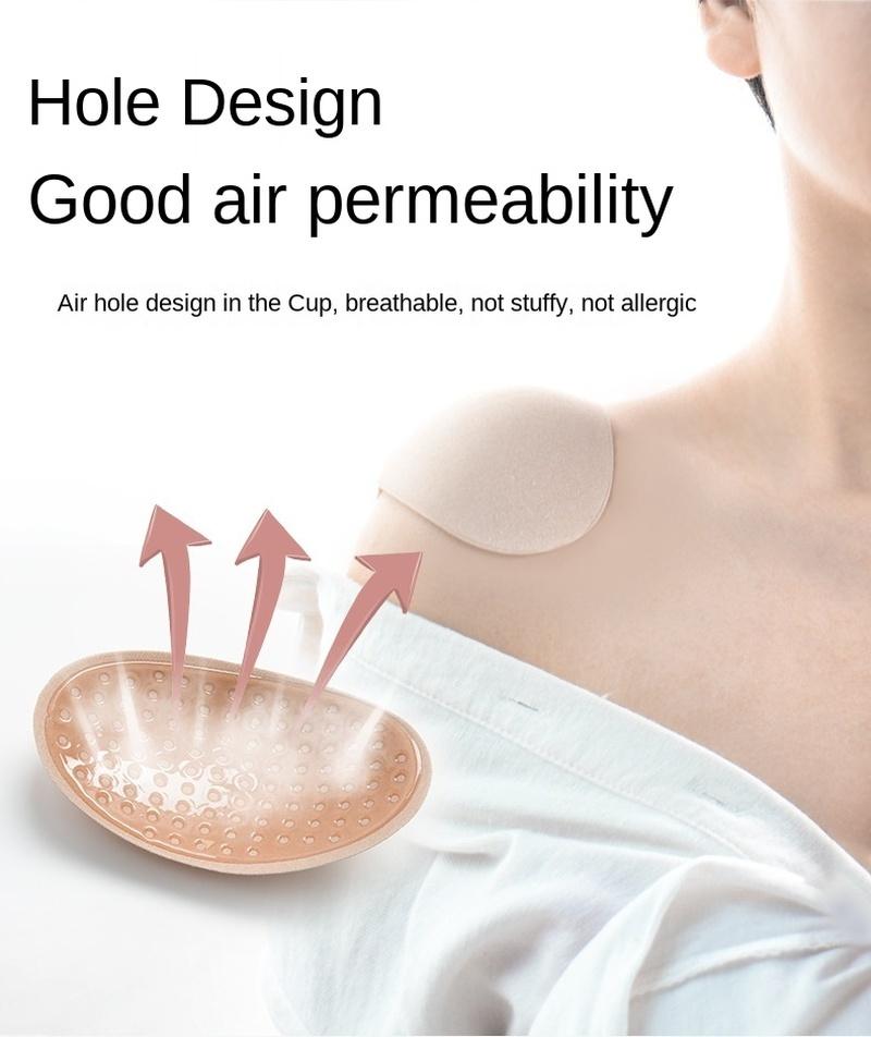 1 paar onzichtbare schouderpads afneembare ademende siliconen schouderpads antislip klevende kleverige pad voor vrouwen en mannen