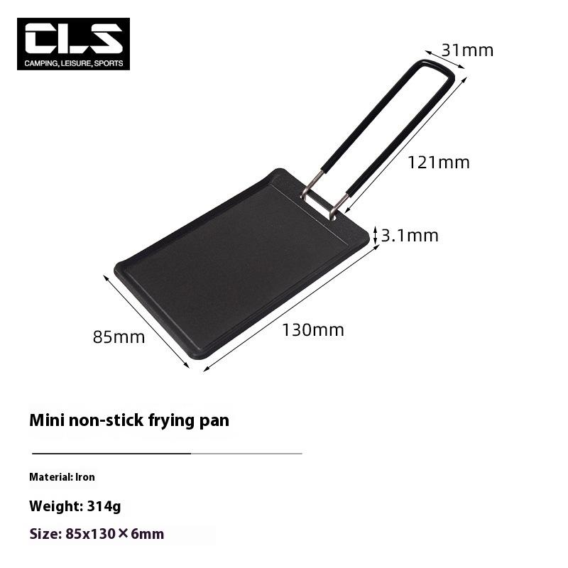 Kleine Camping-Bratpfanne Outdoor Mini Tragbare Grillpfanne BBQ Backschale Pfanne Reise Wandern Picknick Camping Kochgeschirr Grillwerkzeug