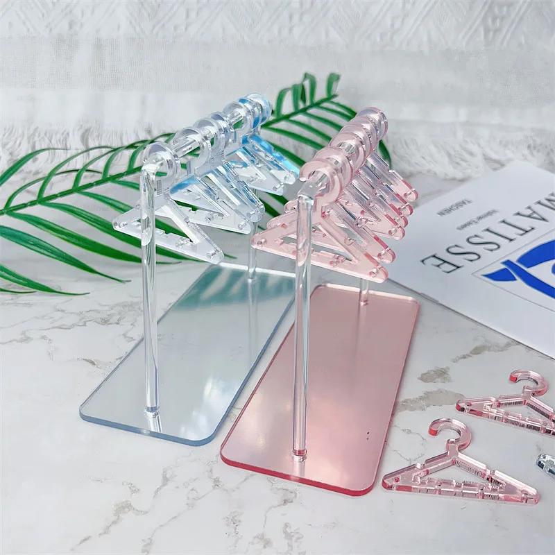 Coat Hanger Shape Acrylic Earrings Display Stand Polymer Clay Soft Pottery Earrings Holders Tabletop Jewelry Display Organizers