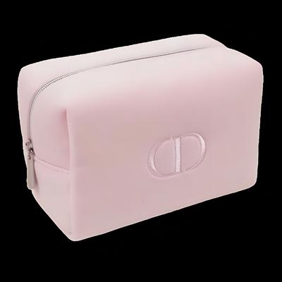 Sac à cosmetics simple style coton spatial rose 14x7.5x10cm