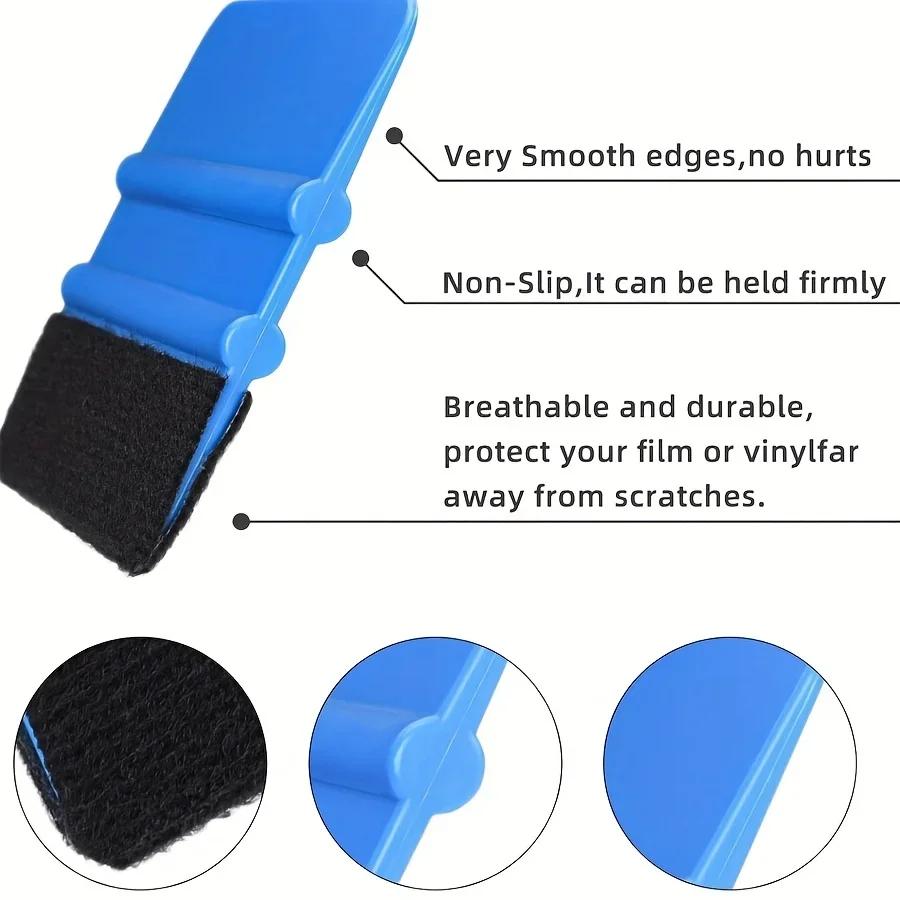 Auto Vinylfolie Abzieher Schaber Folienverpackung Wildleder Filz Schaber Auto Auto Styling Aufkleber Fenster Tönung Werkzeuge Reinigung Blau