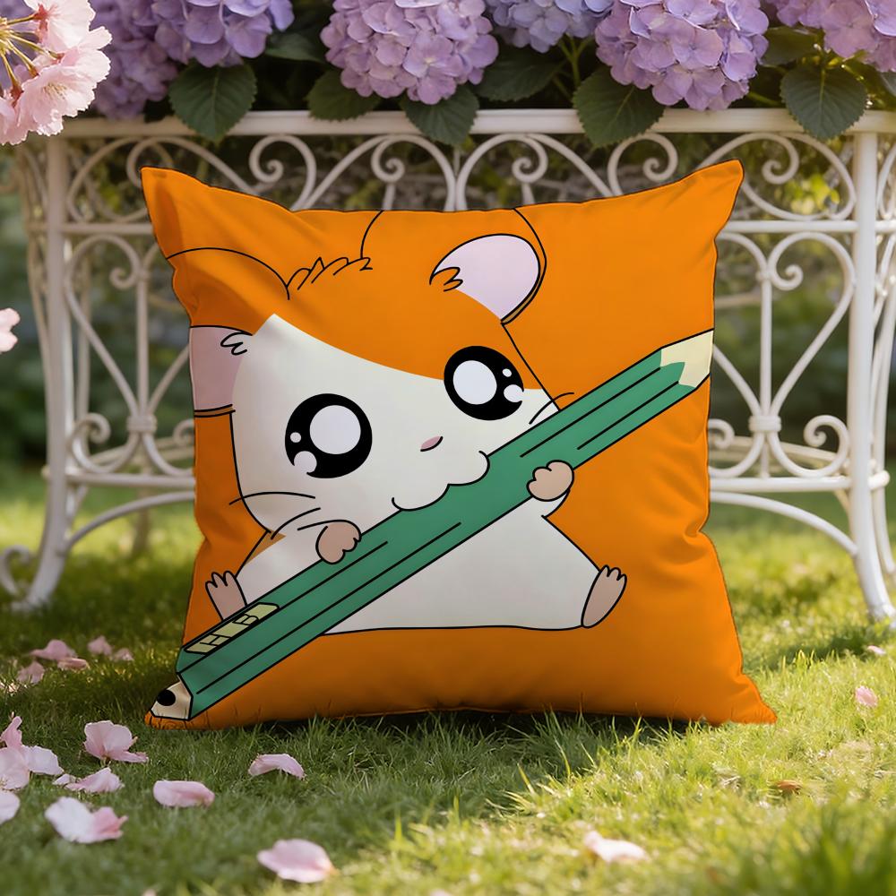 Süßer H-Hamtaro Kissenbezug Home & Auto Doppelszenen Kissenbezug: Wendbar für höchsten Tragekomfort