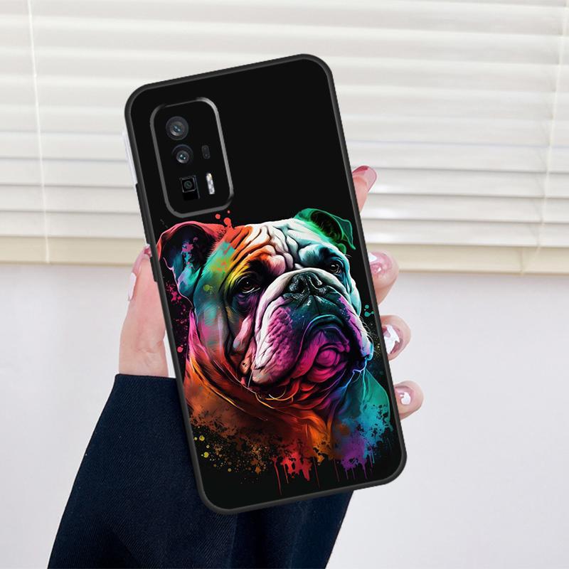 British Bulldog Cover For Xiaomi 13 14 15 Ultra 11T 12T 13T 14T Pro POCO X7 Pro X3 X5 X6 M6 F5 F6 Pro Case