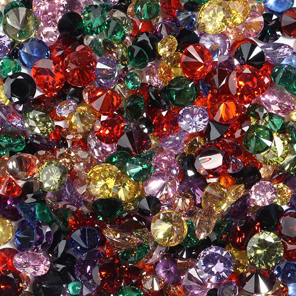 10/20pcs Diamond Shape Zircon 4-8mm High-quality Shiny Pointed Bottom Zircon Loose Stone For Jewelry Making DIY Necklace Decor