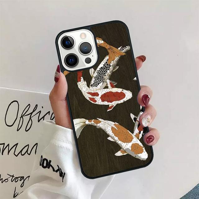 Koi Carp Fish Phone Case Cover For iPhone 17 Air 15 16 14 13 11 12 Pro Max Max Plus Back Coque shell fundas