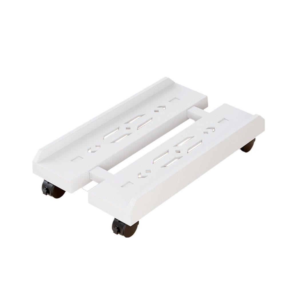Black White Mobile CPU Stand Adjustable Under Desk CPU Holder Practical Ventilated PC Rack  Office