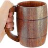 Handmade Wooden Barrel-shaped Beer Mugs, Classical Wooden Wine Mugs, Natural And Environmentally Friendly