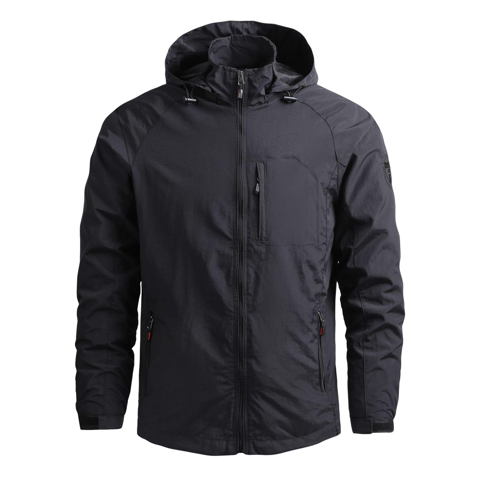 

Spring and Autumn Jacket Men s Mid-Length Jacket Workwear Outdoor Casual Windproof Jacket Multi-Pocket Jacket Large Size 4XL
