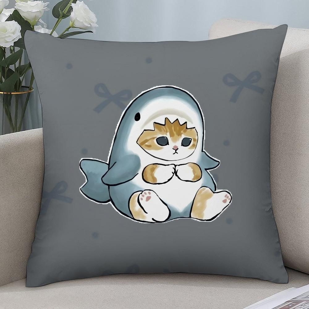 Cute M-mofusands Pillow Case Short Plush Pillow Covers Sofa Decorative Gift Home Double-sided Printing Cushion Cover