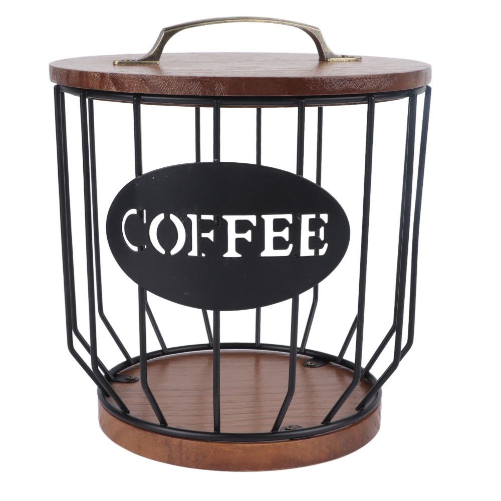 With Lid Coffee Filter Holder Wire Basket Coffee Filter Storage Container  For Home Kitchen