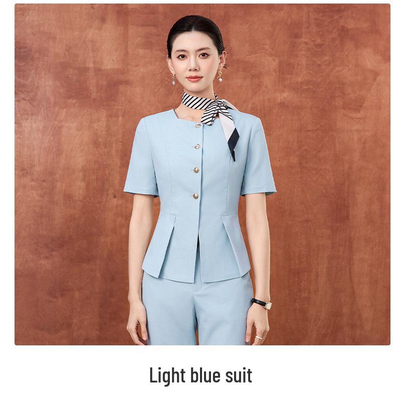 Women's Chic Summer Short-Sleeve Business Two-Piece Set